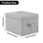 Set of 3 Large Fabric Storage Boxes with Lids