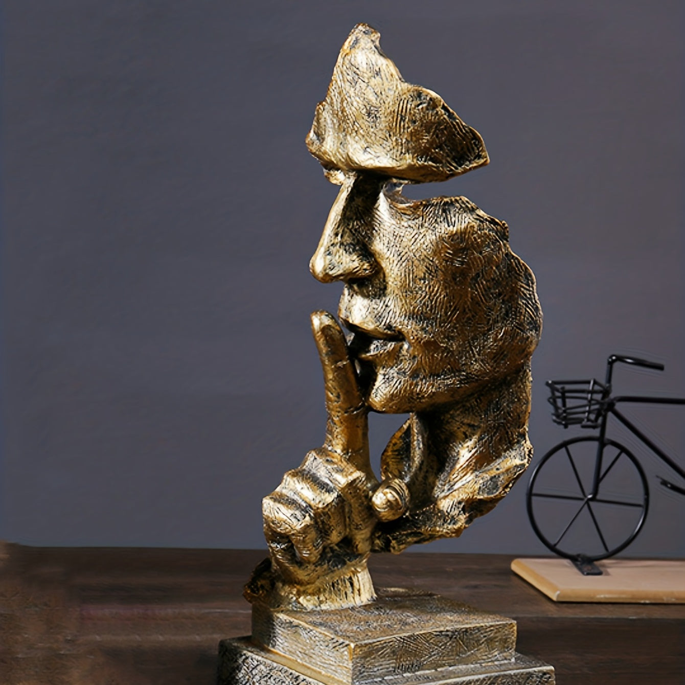 Silent Man Abstract Resin Sculpture