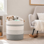 Large Cotton Rope Storage Basket with Handles
