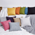 Set of 2 Solid Linen Cushion Covers – 45x45cm