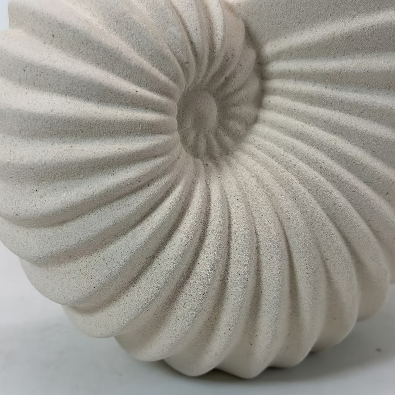 Nautilus Shell Ceramic Vase – Coastal Wabi-Sabi