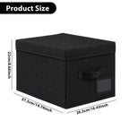 Set of 3 Large Fabric Storage Boxes with Lids
