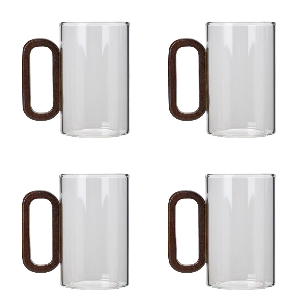 360ml Borosilicate Glass with Wooden Handle