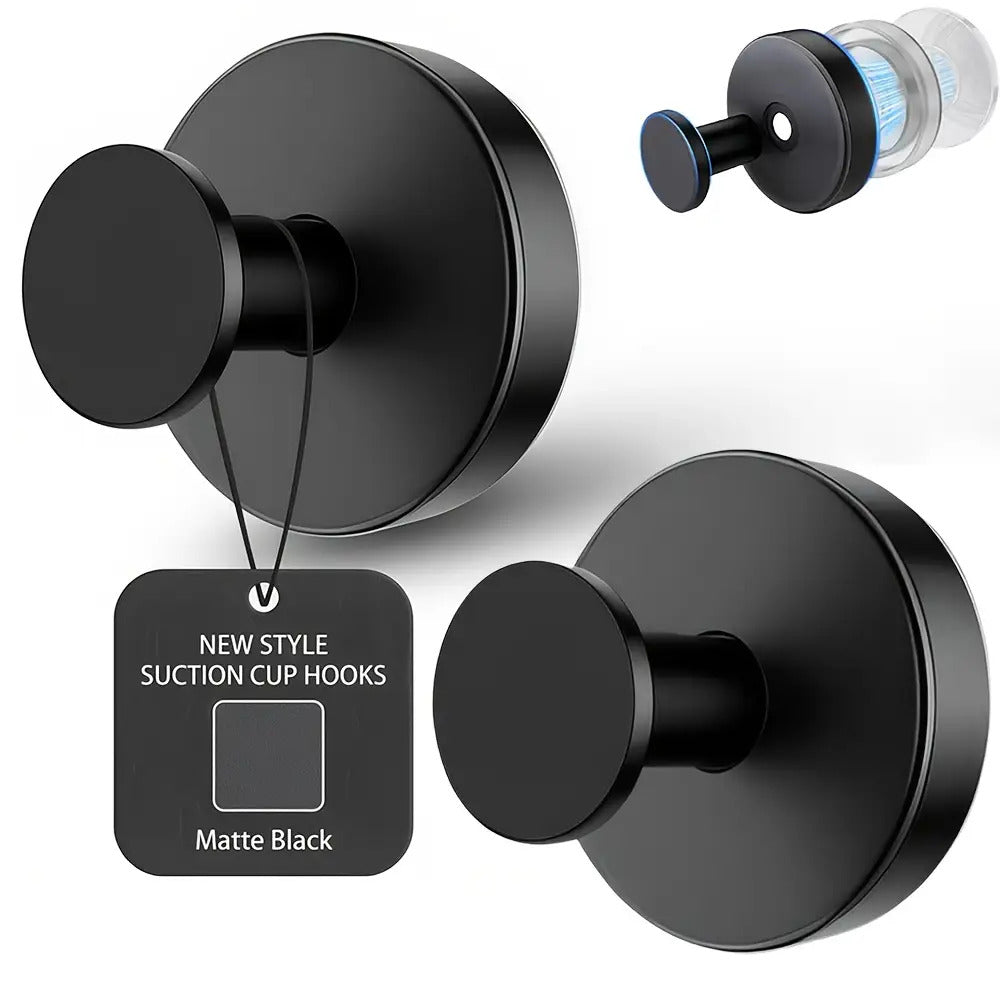 2 Stainless Steel Suction Cup Towel Hooks