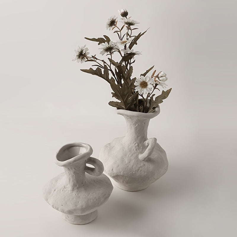 Handcrafted Textured Decorative Ceramic Vase