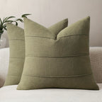 Set of 2 Striped Linen Pillowcases