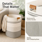 Large Cotton Rope Storage Basket with Handles