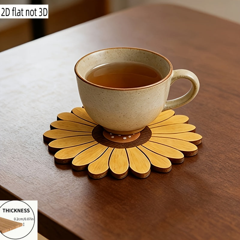 Set of 2 Sunflower Heat-Resistant Table Mats
