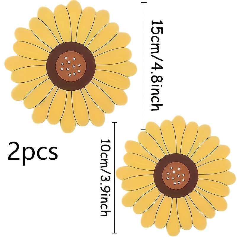 Set of 2 Sunflower Heat-Resistant Table Mats