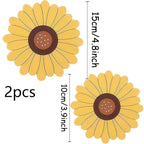 Set of 2 Sunflower Heat-Resistant Table Mats
