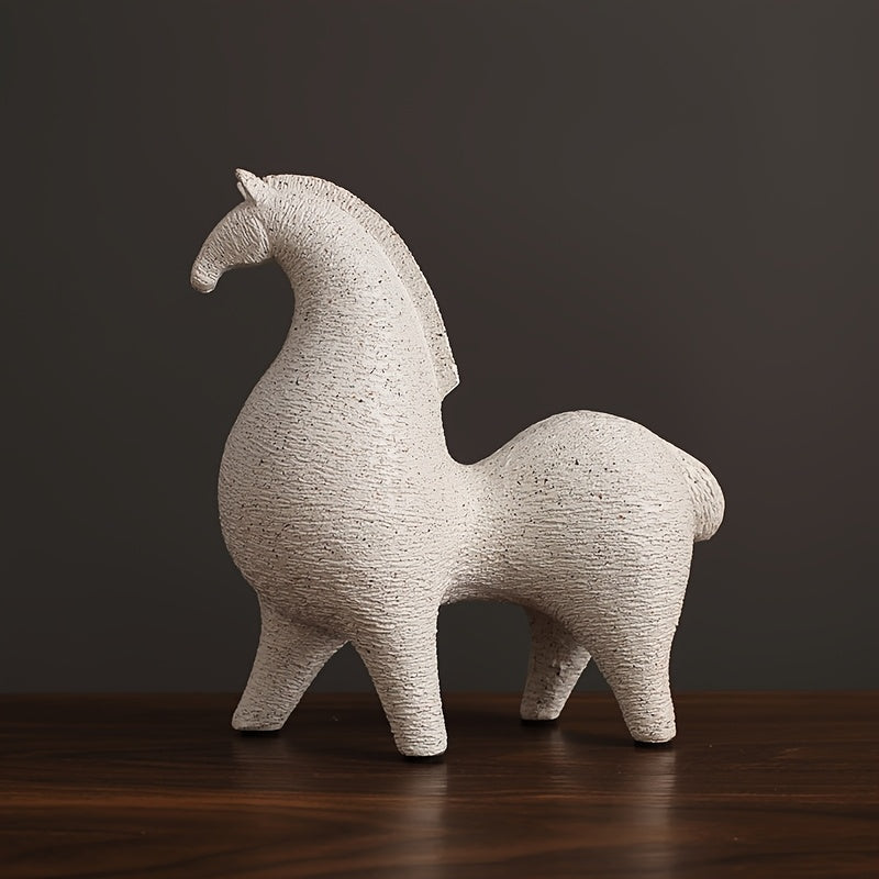 Handcrafted Resin Abstract Horse Sculpture