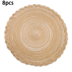 Bohemian Woven Round Placemats – Set of 6, 8 or 10