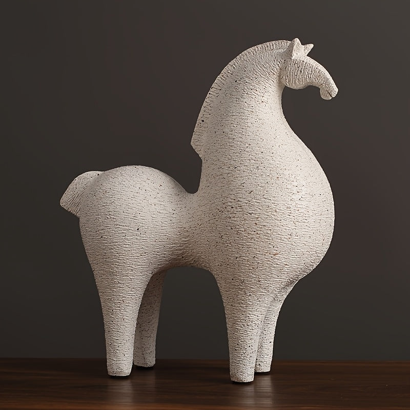 Handcrafted Resin Abstract Horse Sculpture
