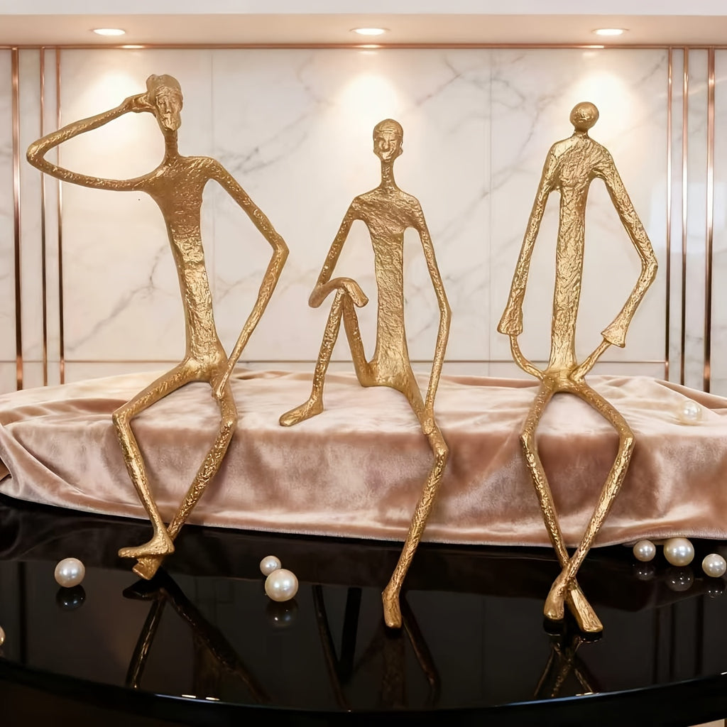 Cast Iron Abstract Figure Sculpture in Various Poses