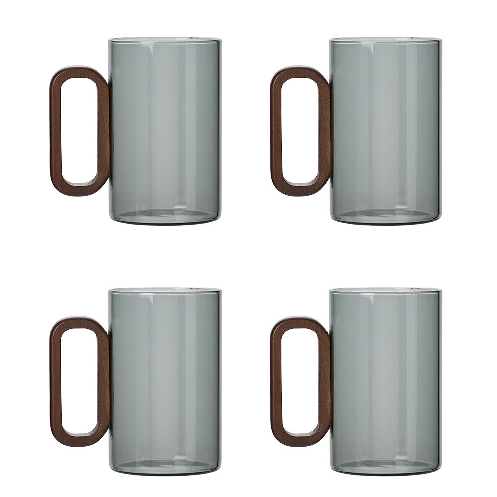360ml Borosilicate Glass with Wooden Handle