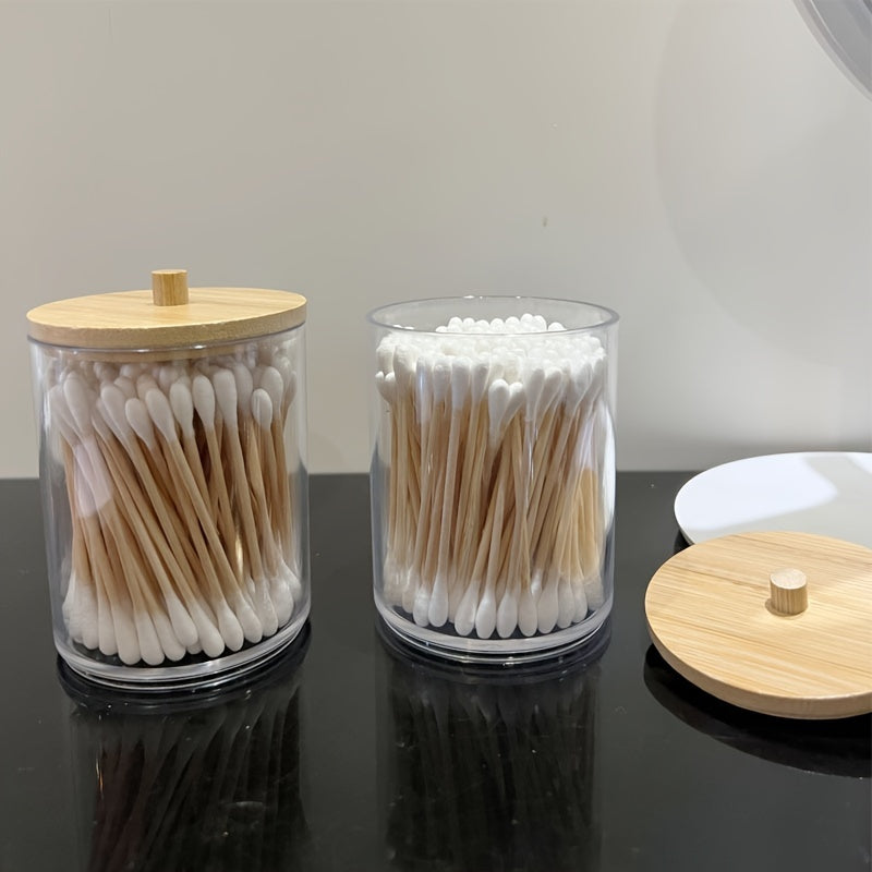 Acrylic Hair Tie Organiser with Bamboo Lid