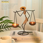 Creative Iron Candlestick Holder – Romantic Dining Décor