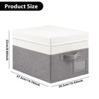 Set of 3 Large Fabric Storage Boxes with Lids