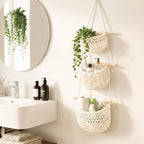 3-Tier Boho Braided Rope Wall Organiser
