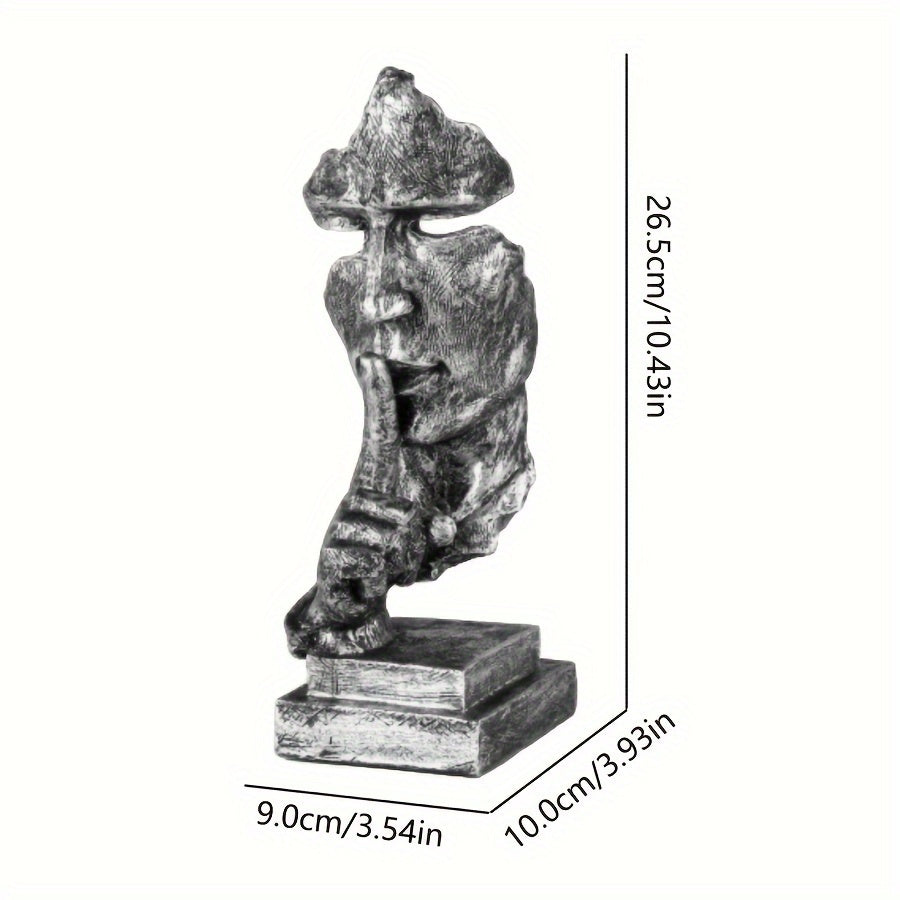 Silent Man Abstract Resin Sculpture
