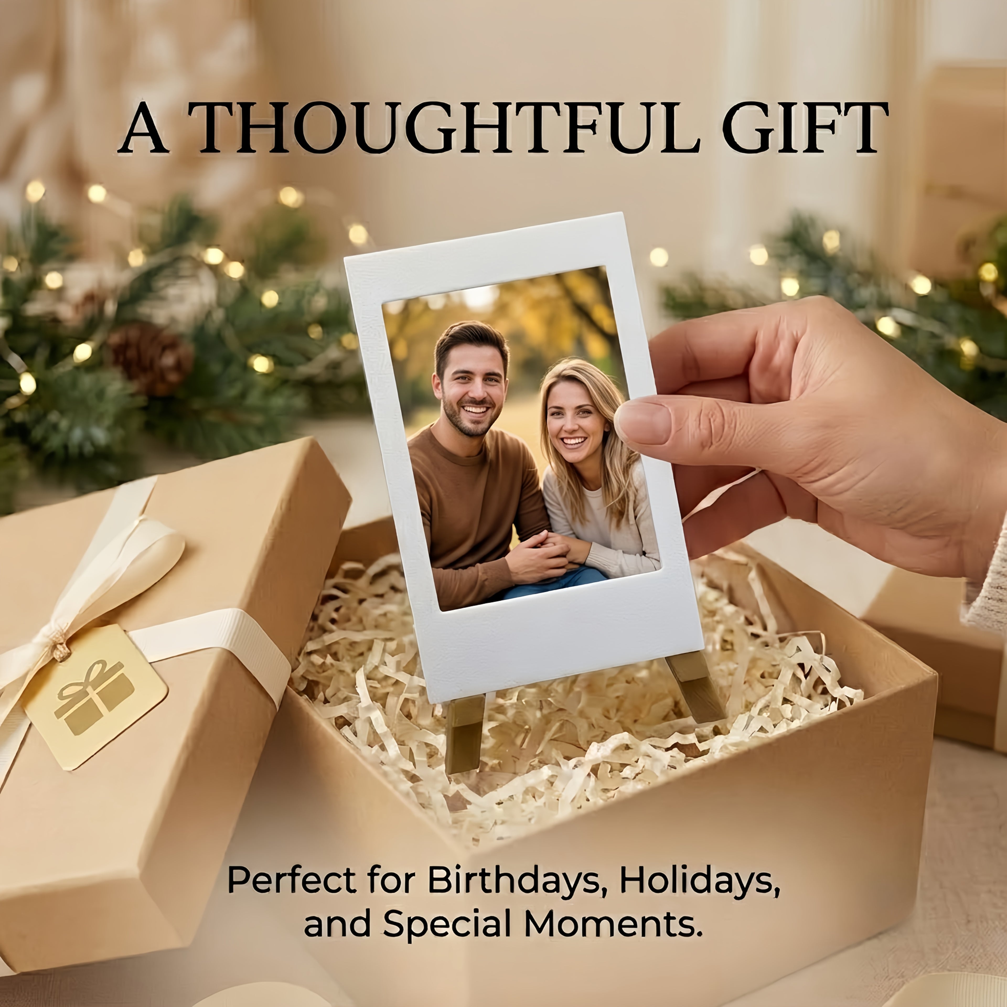 White Mini Instax Photo Frame – Easel Stand