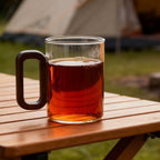 360ml Borosilicate Glass with Wooden Handle