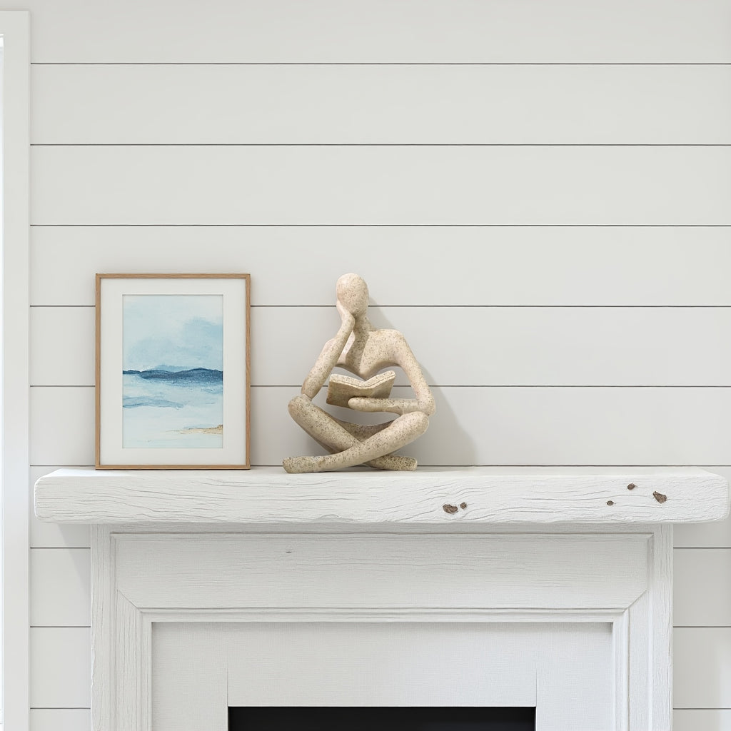 Reading Thinker Sandstone Abstract Art Statue