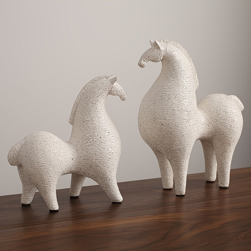 Handcrafted Resin Abstract Horse Sculpture