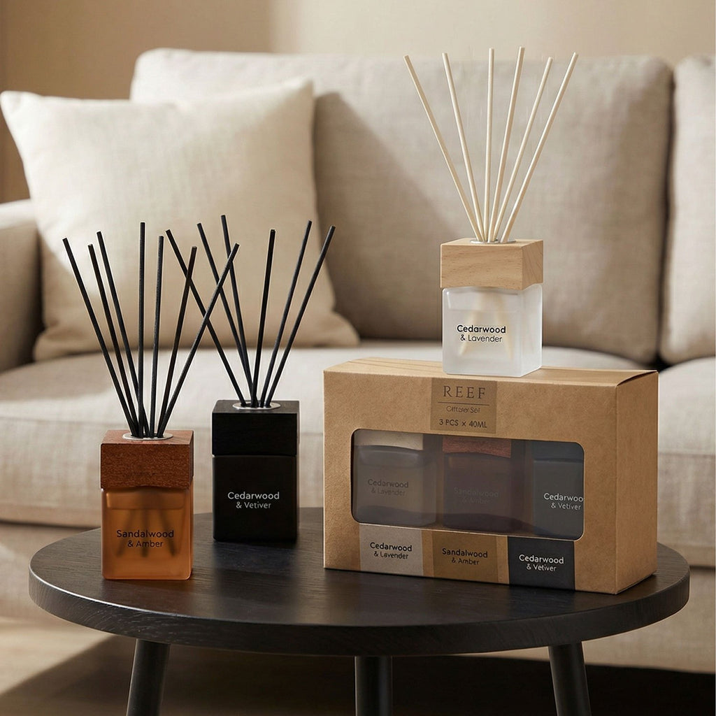 REEF Home Reed Diffuser Set – 3 x 40ml