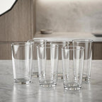 Set of 6 Clear Tempered Glass Tumblers – 280ml