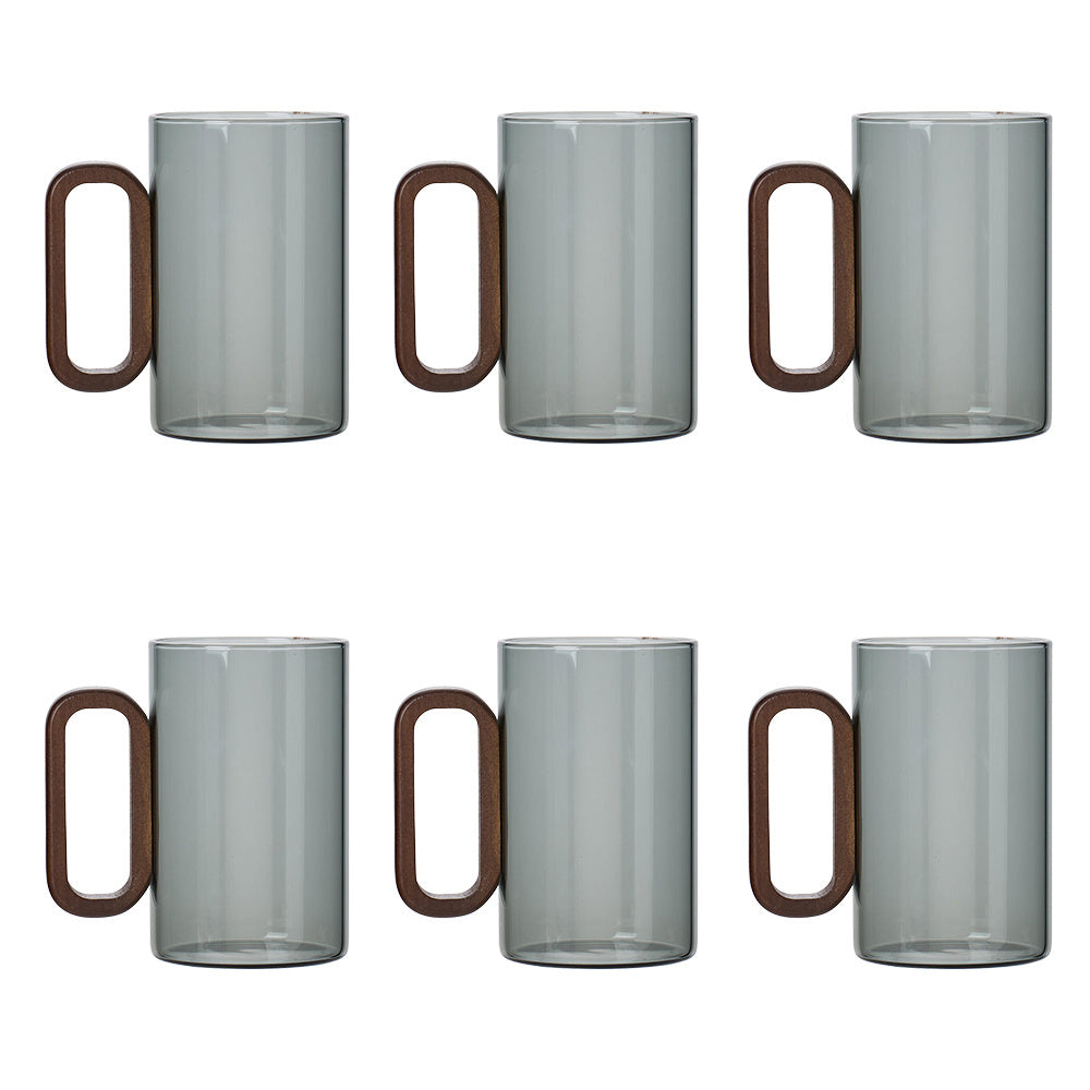360ml Borosilicate Glass with Wooden Handle