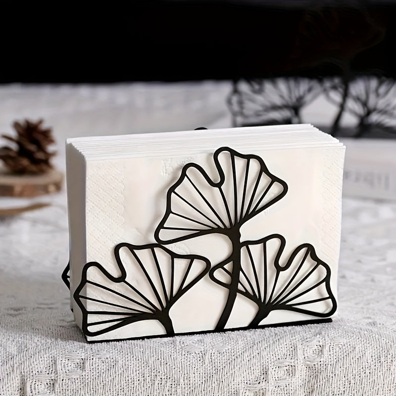 Ginkgo Leaf Metal Napkin Holder