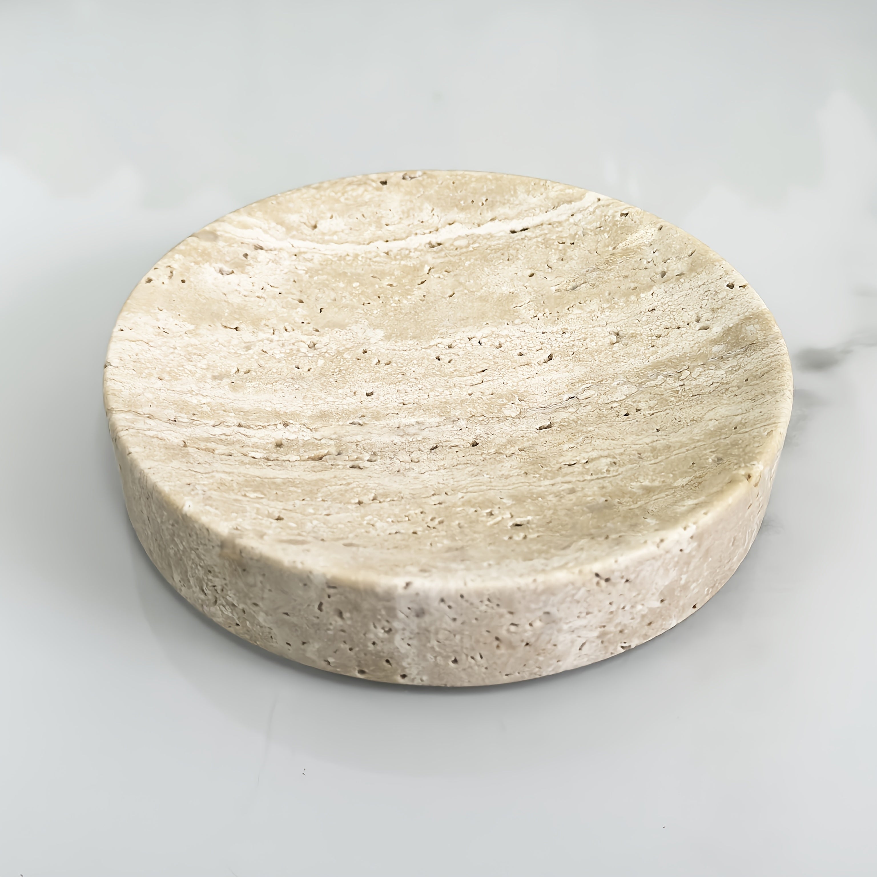 Natural Marble Round Trinket Tray