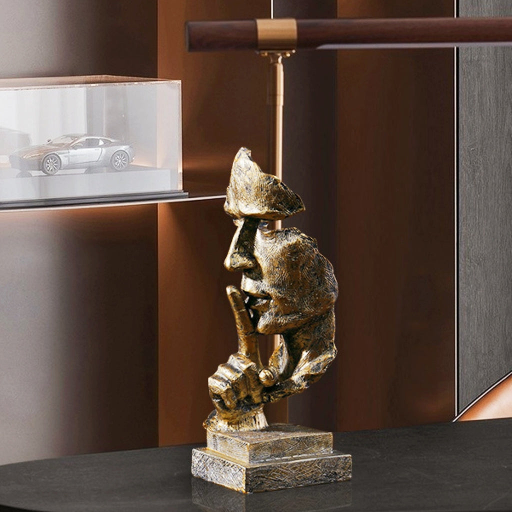 Silent Man Abstract Resin Sculpture