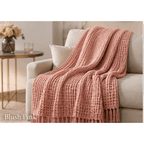 Olivia Rocco Chenille Box-Stitch Throw