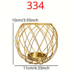 Elegant Metal Geometric Candle Holder