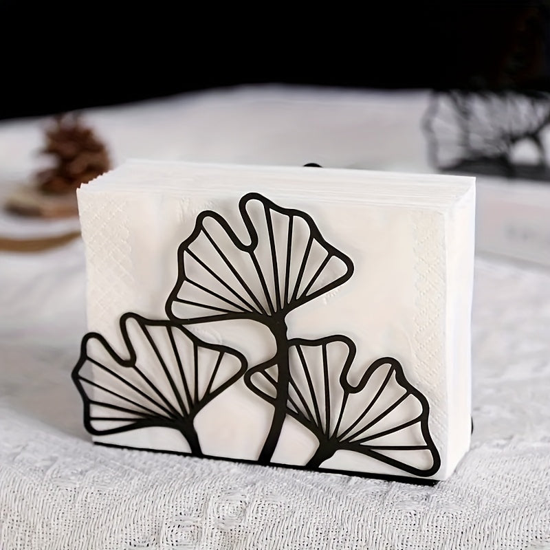 Ginkgo Leaf Metal Napkin Holder