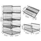 Set of 4 Stackable Sliding Wardrobe Storage Boxes