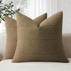 Set of 2 Striped Linen Pillowcases