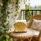 Gold Leaf Iron Napkin & Plate Holder