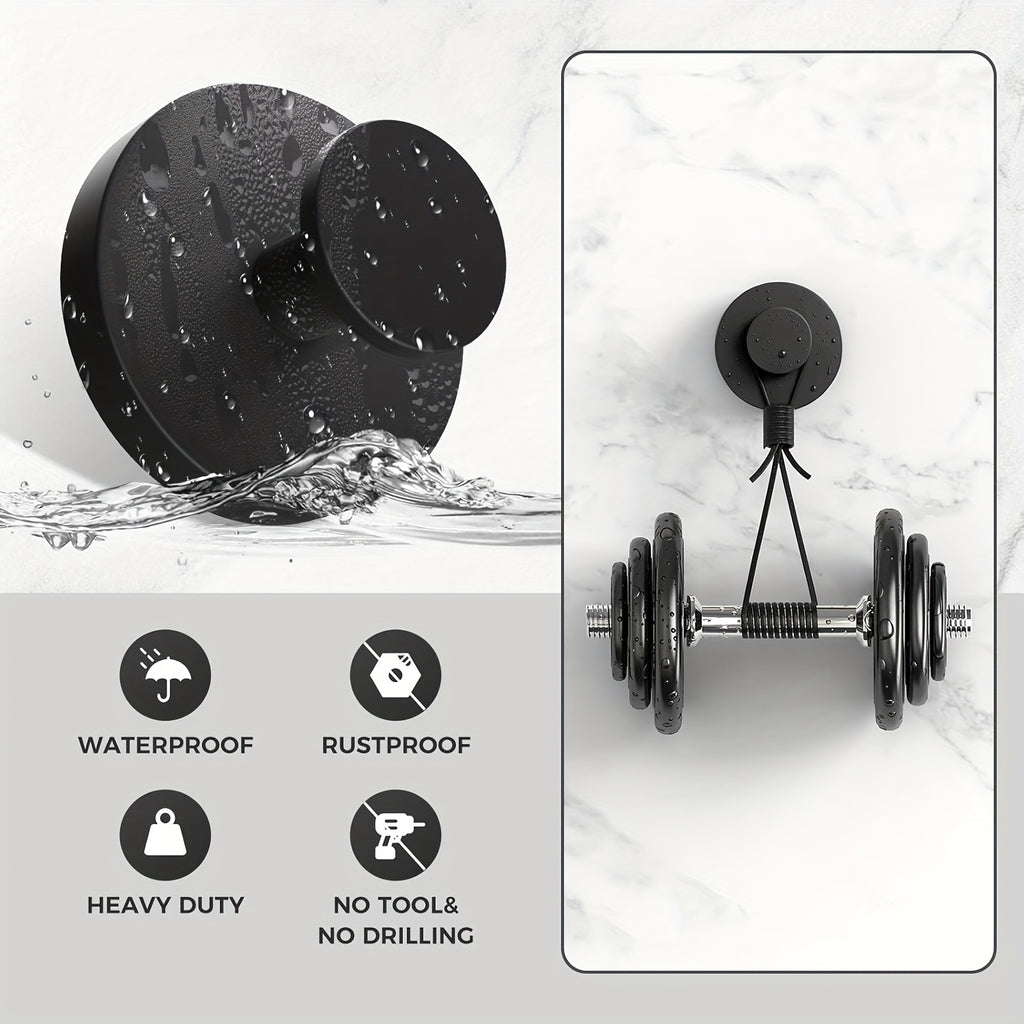 2 Stainless Steel Suction Cup Towel Hooks
