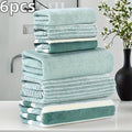 6-Piece Coral Towel Set – 3 Bath & 3 Hand Towels