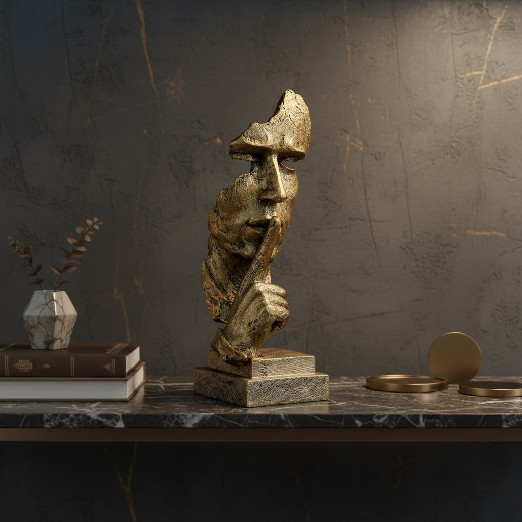 Silent Man Abstract Resin Sculpture