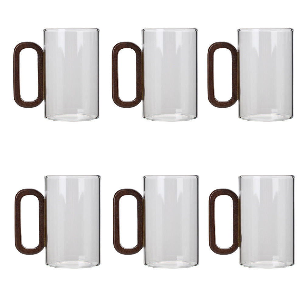 360ml Borosilicate Glass with Wooden Handle