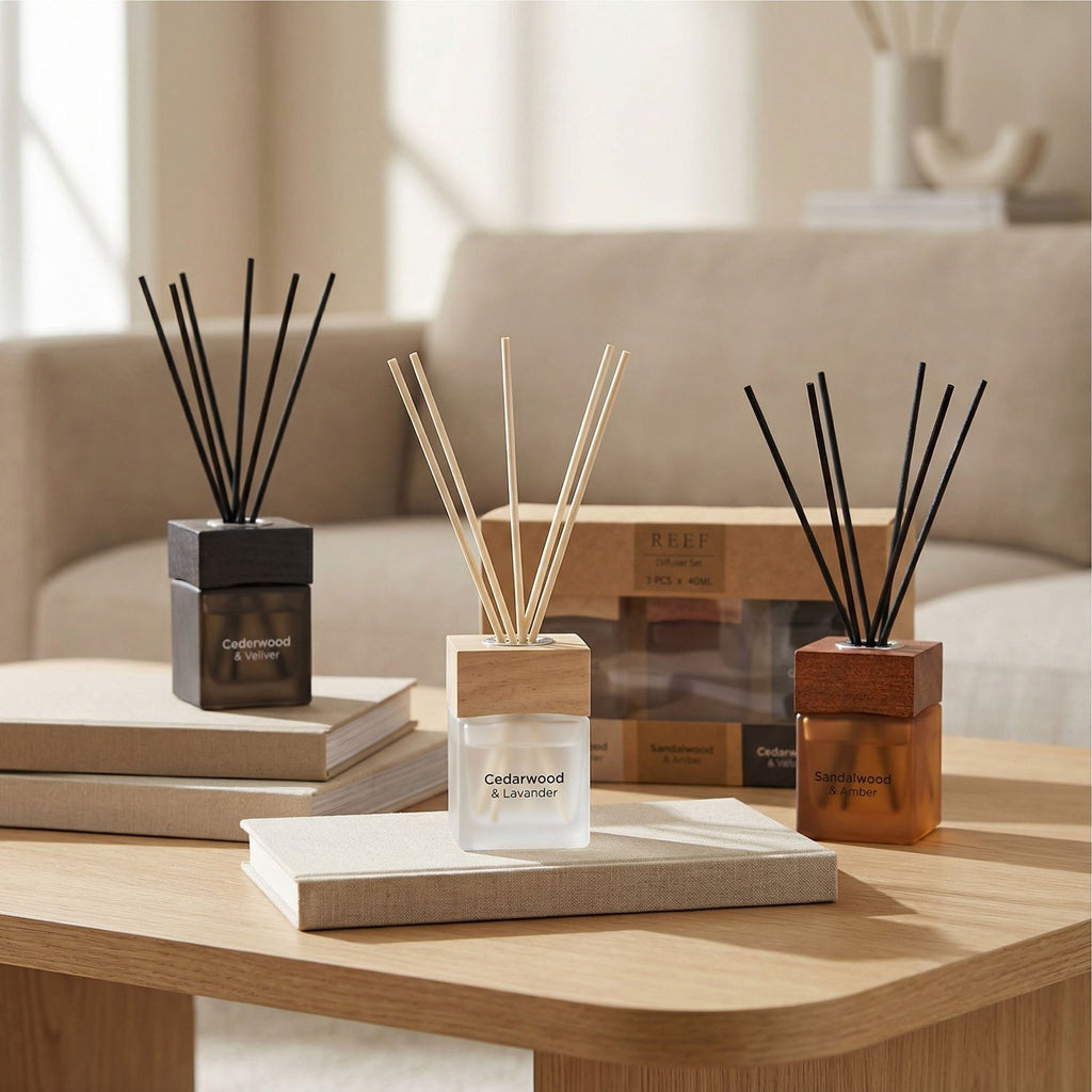REEF Home Reed Diffuser Set – 3 x 40ml