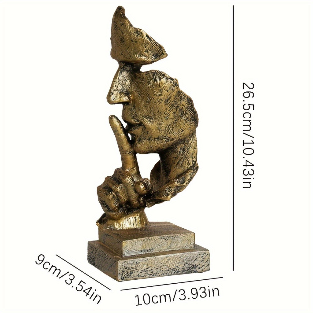 Silent Man Abstract Resin Sculpture
