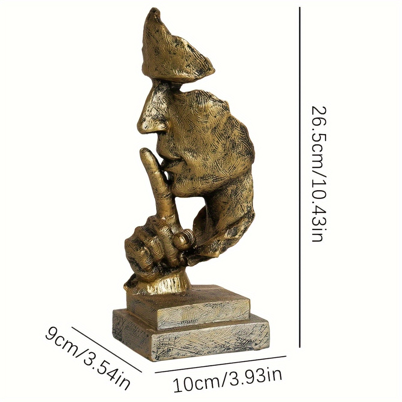 Silent Man Abstract Resin Sculpture