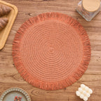 Bohemian Round Solid Colour Placemats – Set of 2, 4 or 8