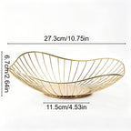 Set of 2 Black & Gold Wrought Iron Fruit Baskets