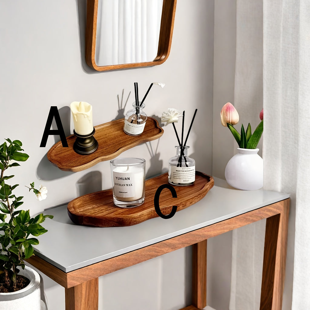 Cloud & Rainbow Wooden Vanity Tray